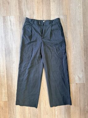 MADEWELL Slouchy Straight Linen-Like Trouser
